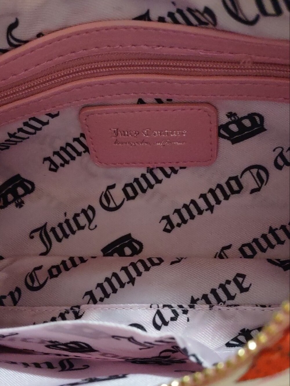 Juicy Couture Strawberry Festival Shoulder Bag Bow Cream Multi NWT Bunny Charm. - Picture 10 of 11